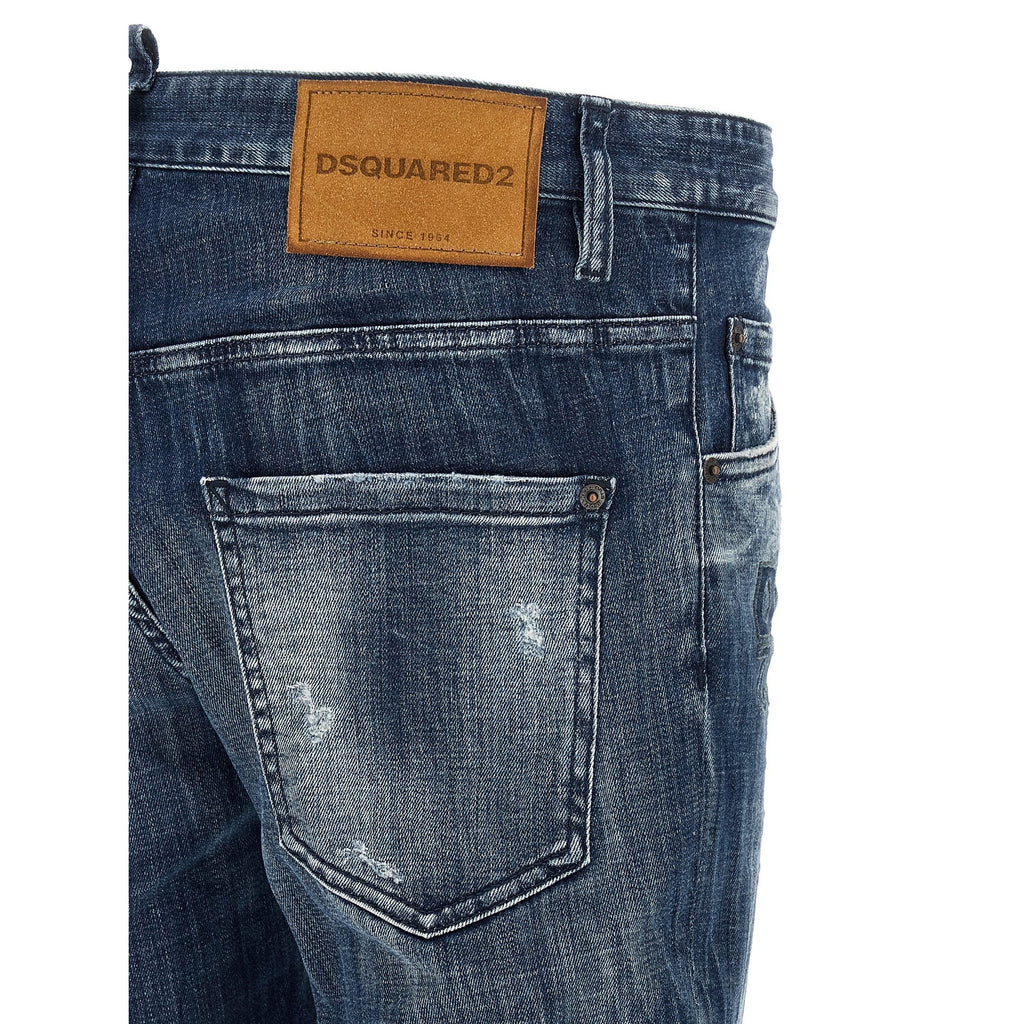 Dsquared² Blue Cotton Relaxed Fit Jeans