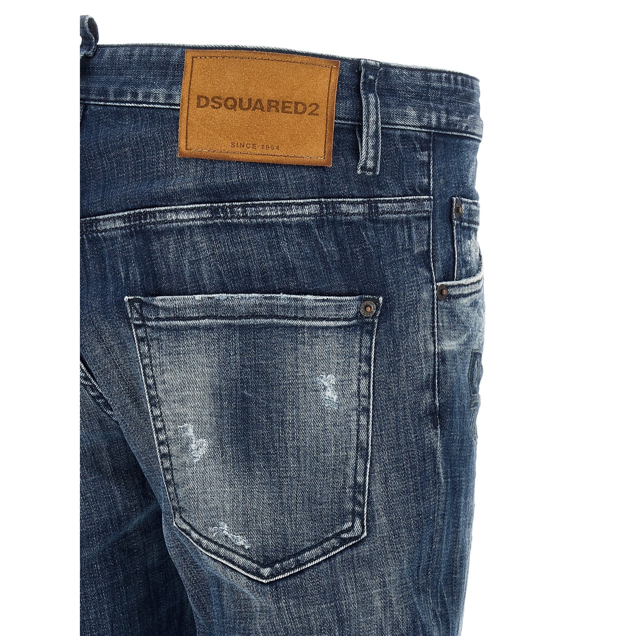 Dsquared² Blue Cotton Relaxed Fit Jeans