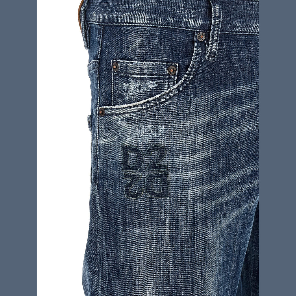 Dsquared² Blue Cotton Relaxed Fit Jeans