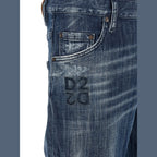 Dsquared² Blue Cotton Relaxed Fit Jeans
