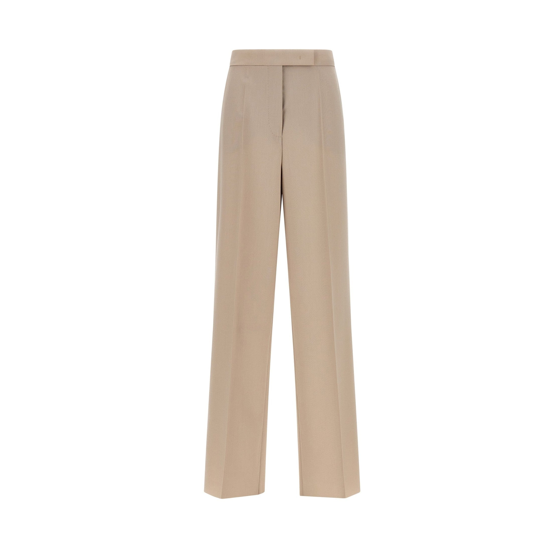 Max Mara Beige Virgin Wool Dress Pants