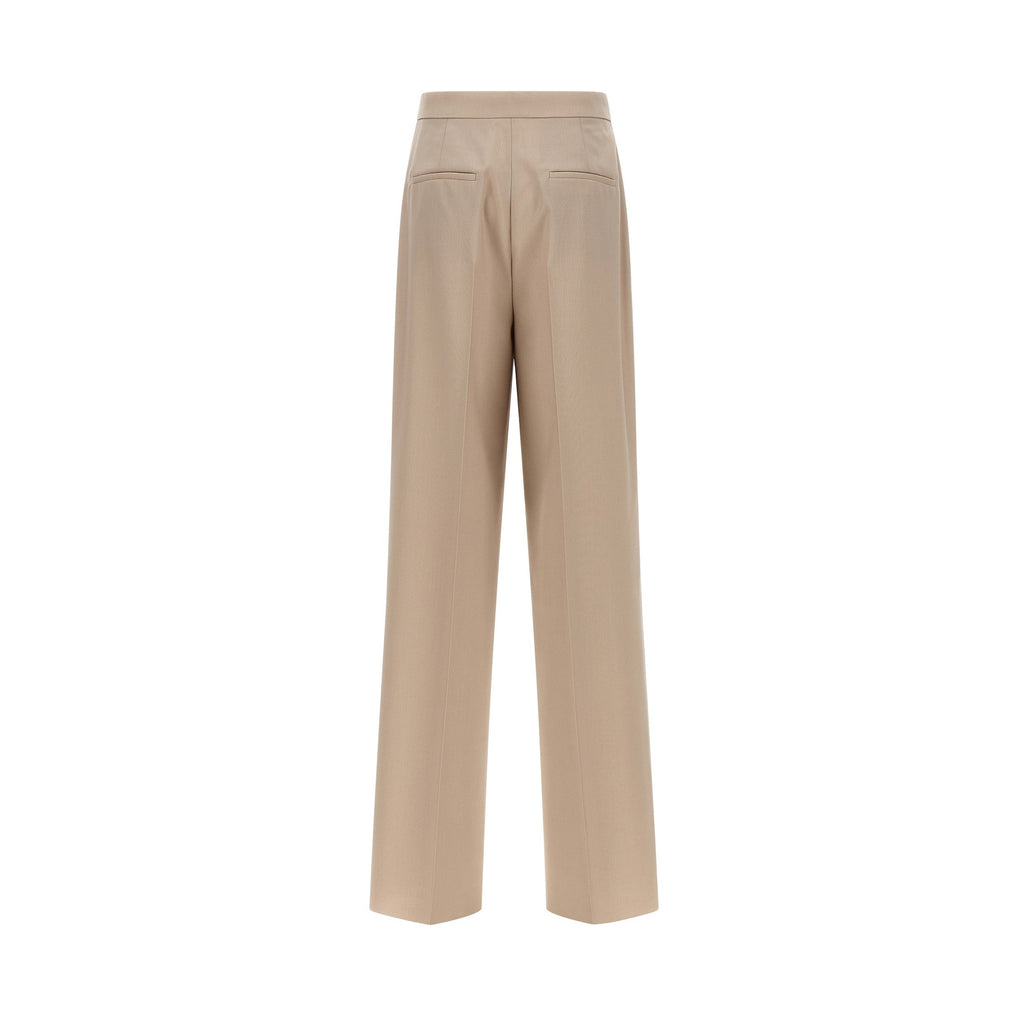 Max Mara Beige Virgin Wool Dress Pants