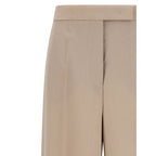 Max Mara Beige Virgin Wool Dress Pants