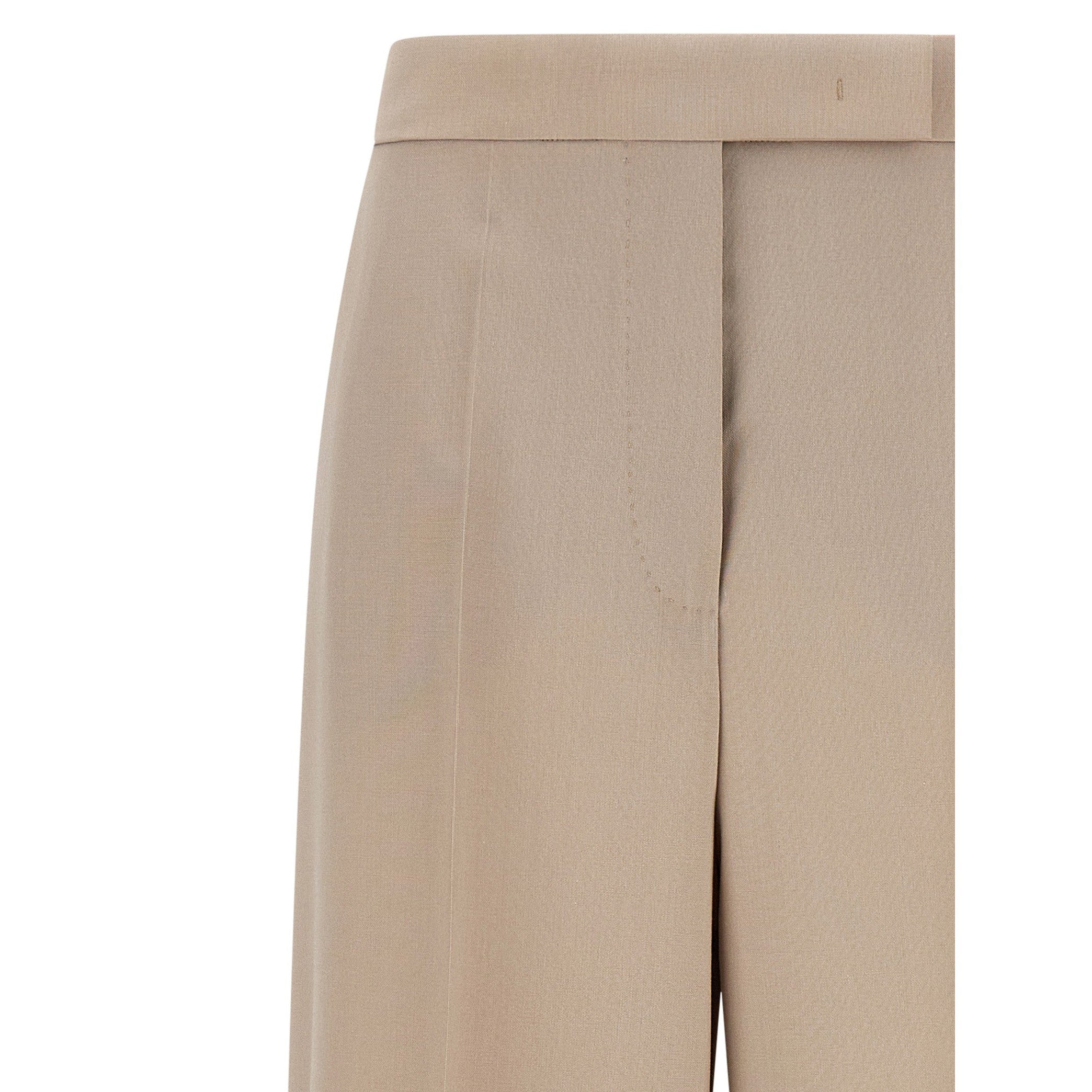 Max Mara Beige Virgin Wool Dress Pants
