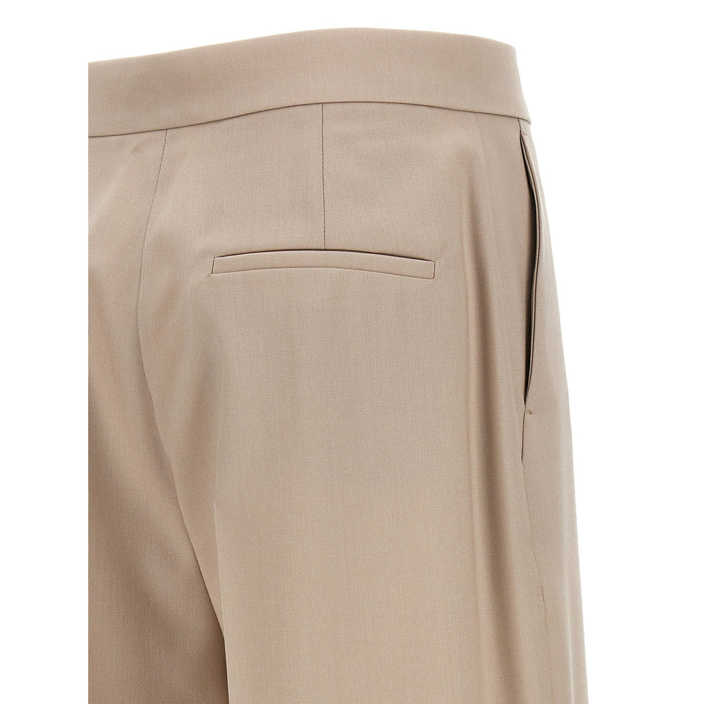 Max Mara Beige Virgin Wool Dress Pants