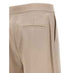 Max Mara Beige Virgin Wool Dress Pants