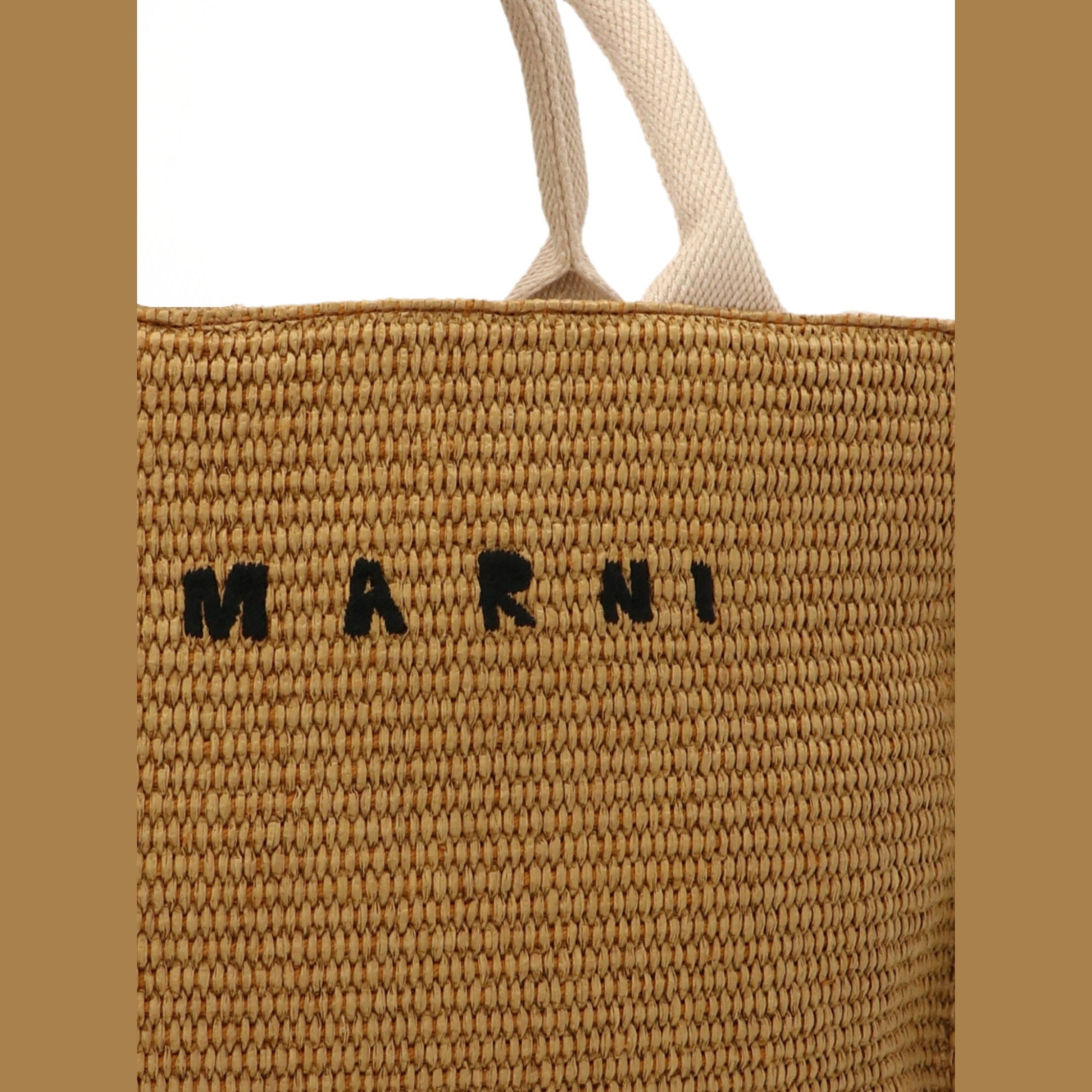 Marni Beige Cotton Tote Bag