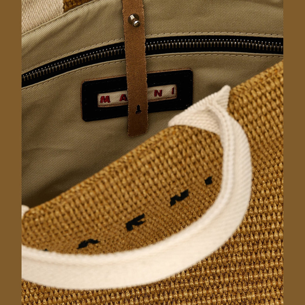 Marni Beige Cotton Tote Bag