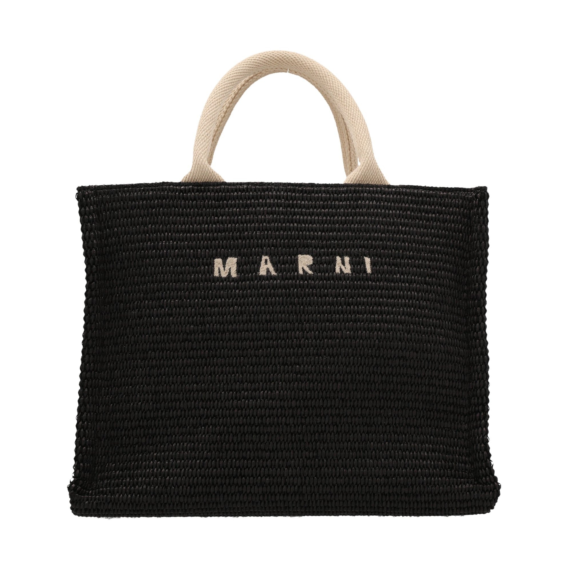 Marni Black Cotton Tote Bag