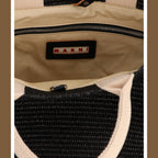 Marni Black Cotton Tote Bag