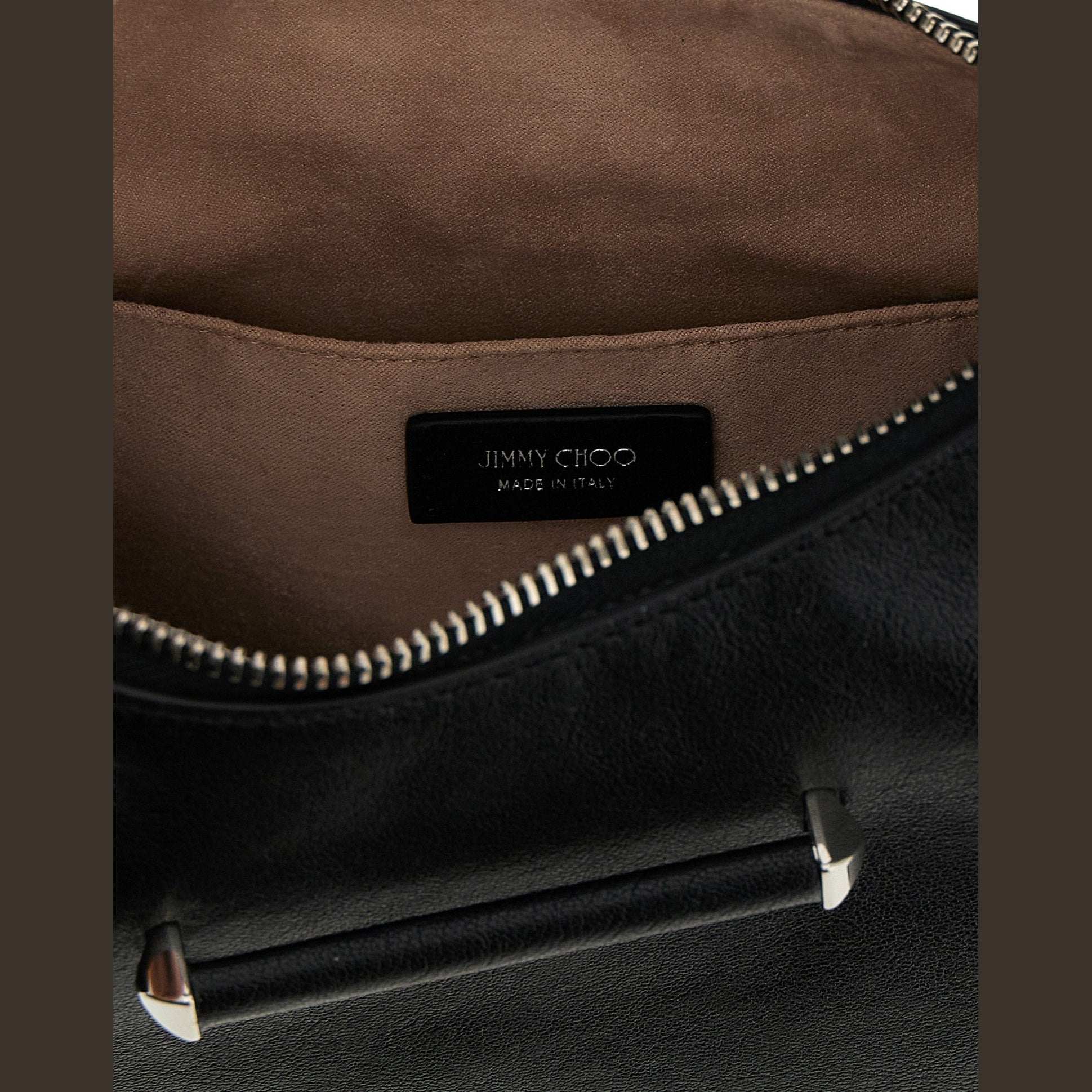 Jimmy Choo White Lamb Leather Shoulder Bag