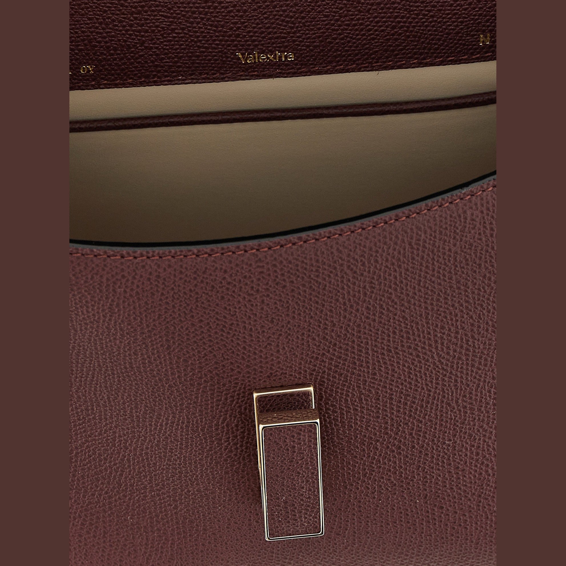 Valextra Bordeaux Calfskin Handbag