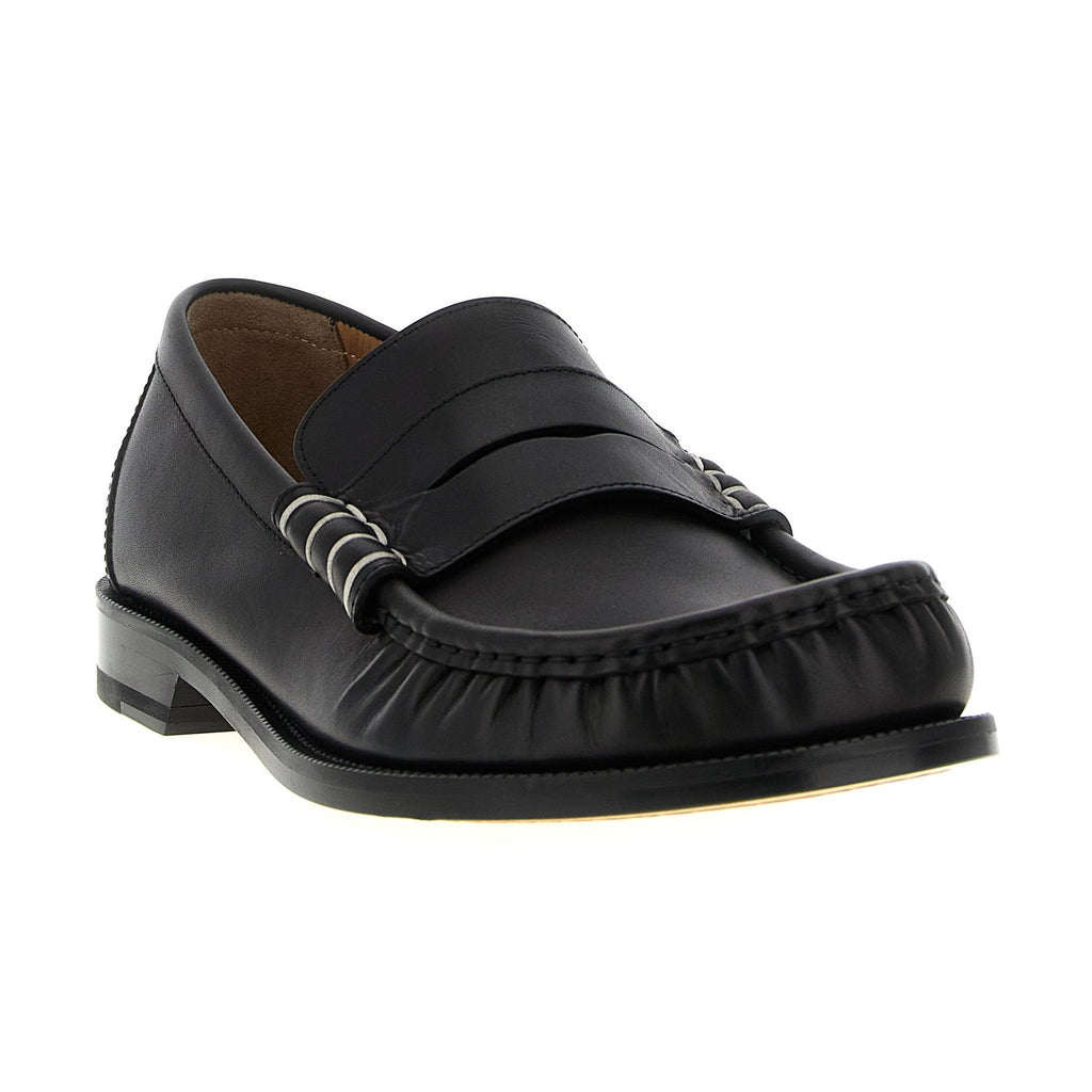 J.W.Anderson Black Calfskin Slip-On Loafers