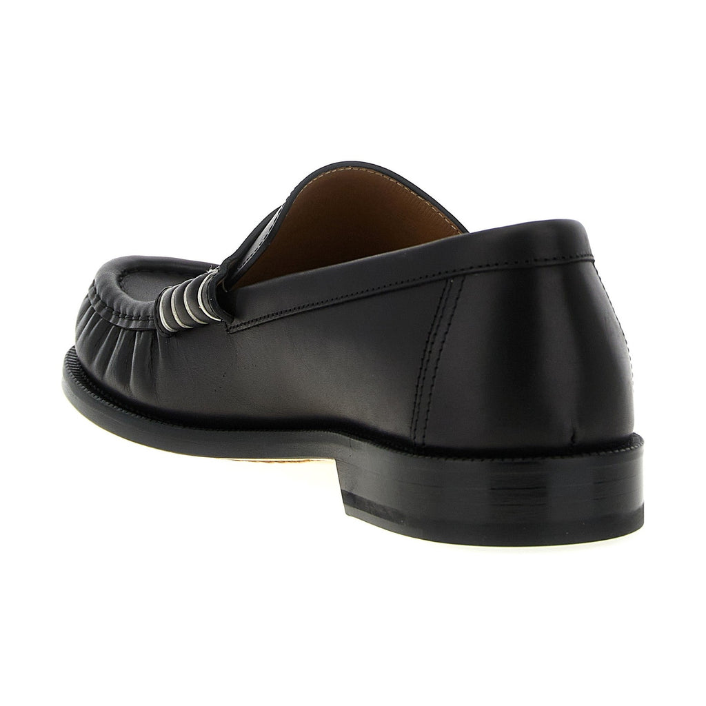 J.W.Anderson Black Calfskin Slip-On Loafers