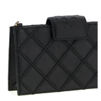 Tory Burch Black Lamb Leather Cardholder