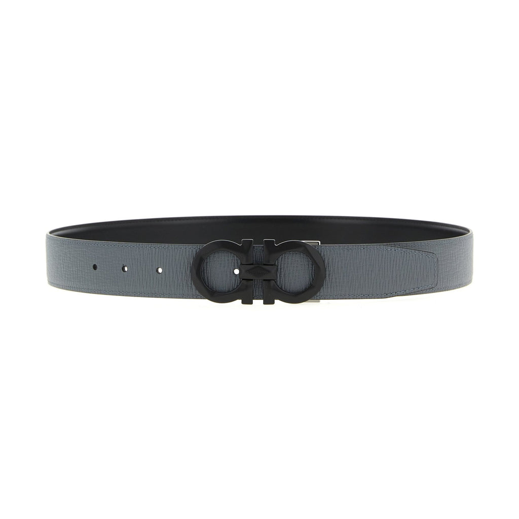 Ferragamo Gray Calfskin Regular Belt