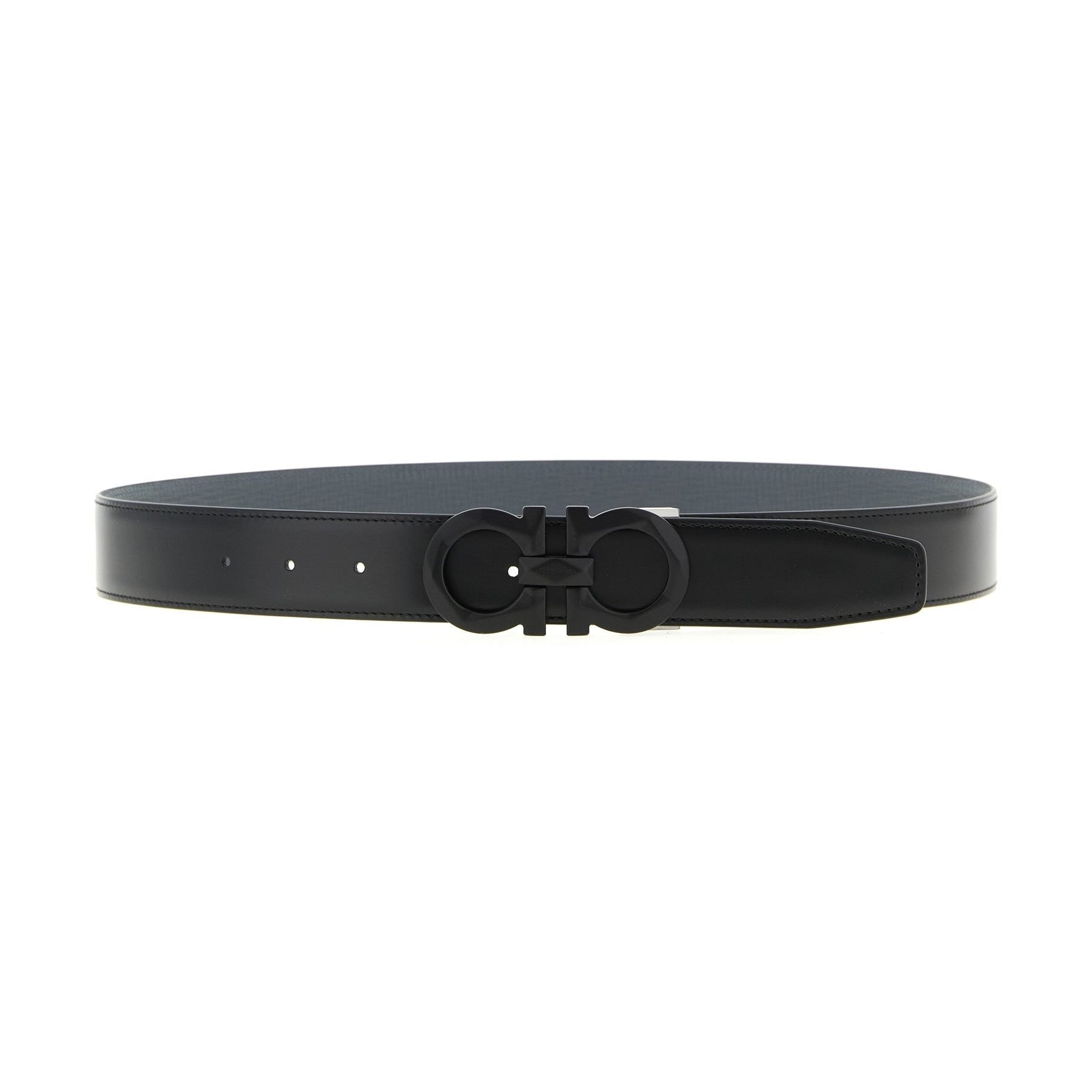 Ferragamo Gray Calfskin Regular Belt