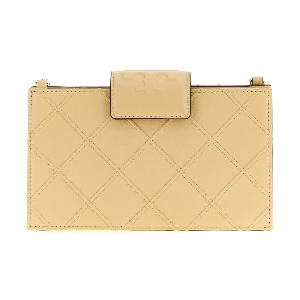 Tory Burch Beige Lamb Leather Cardholder