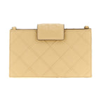 Tory Burch Beige Lamb Leather Cardholder