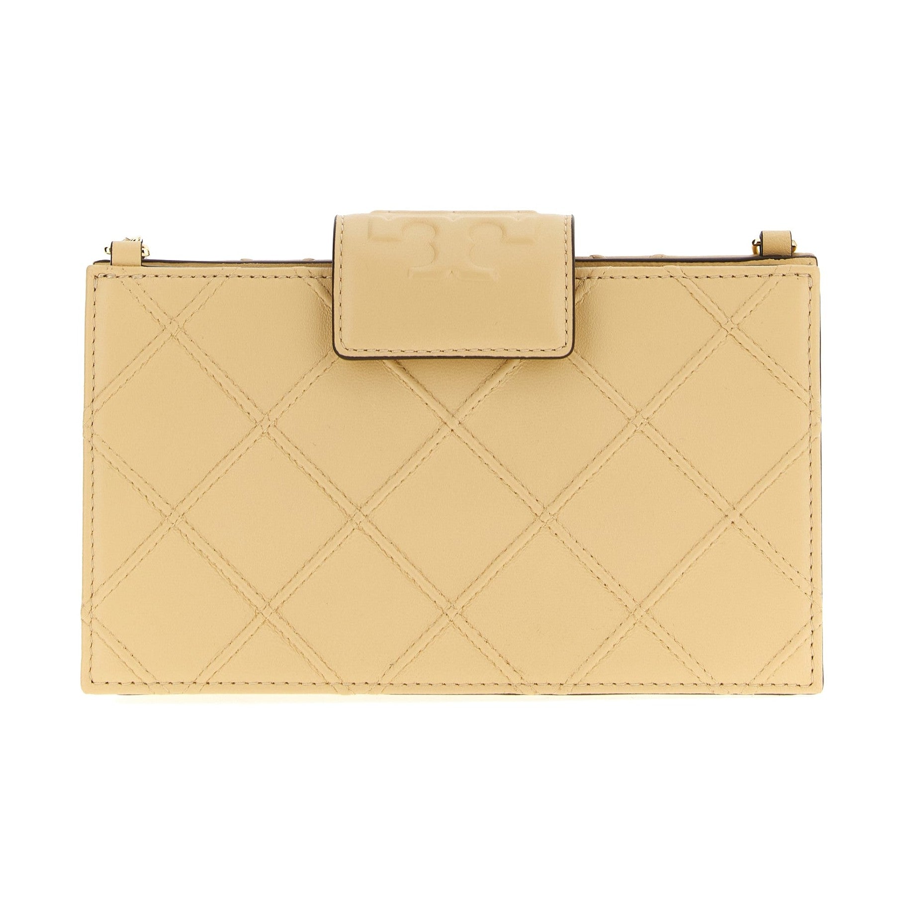 Tory Burch Beige Lamb Leather Cardholder