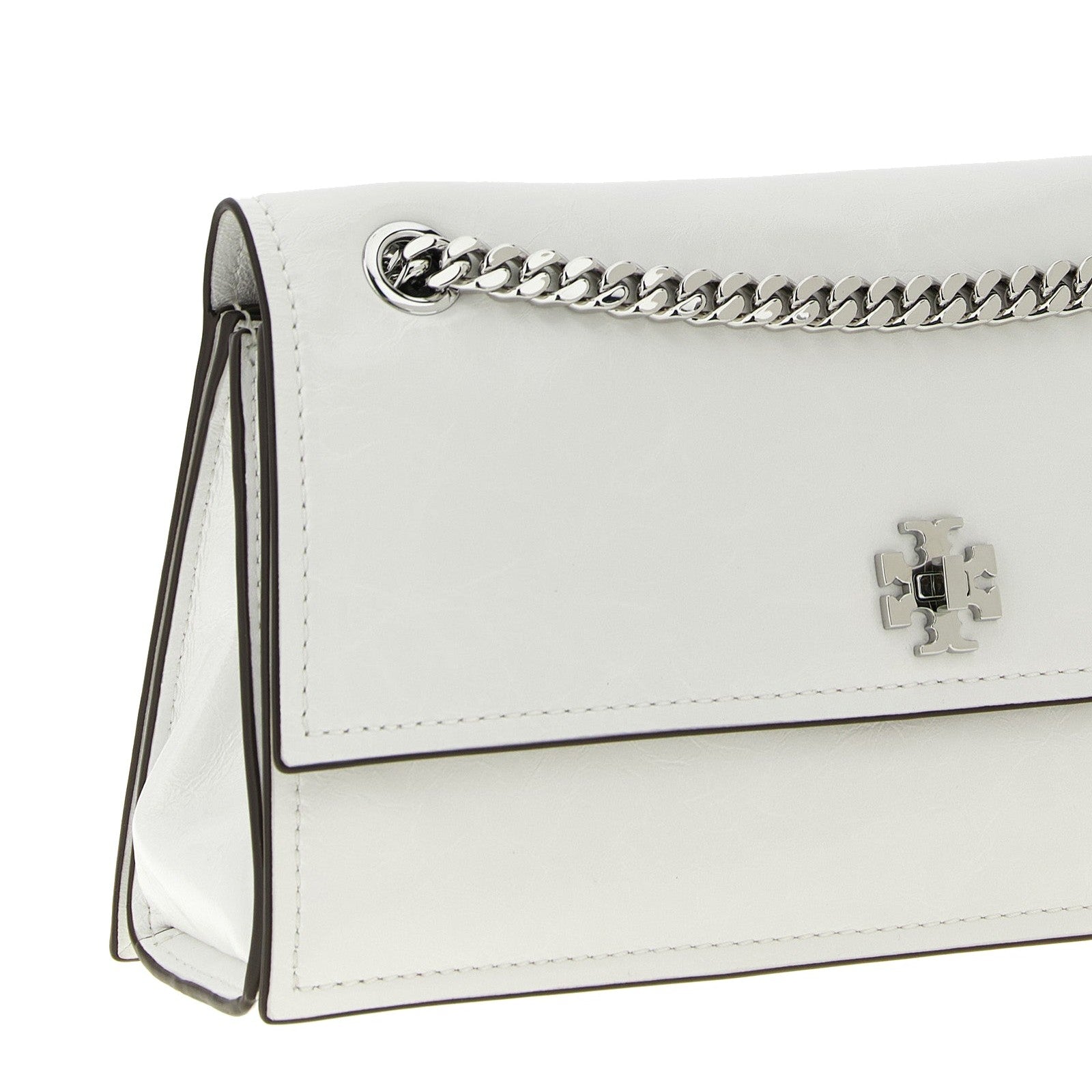 Tory Burch White Lamb Leather Shoulder Bag