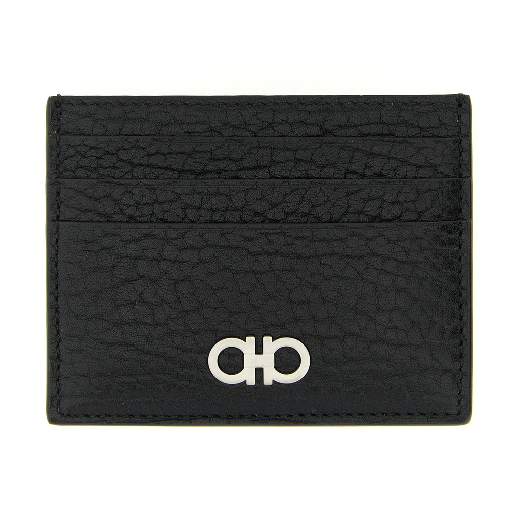 Ferragamo Black Calfskin Cardholder