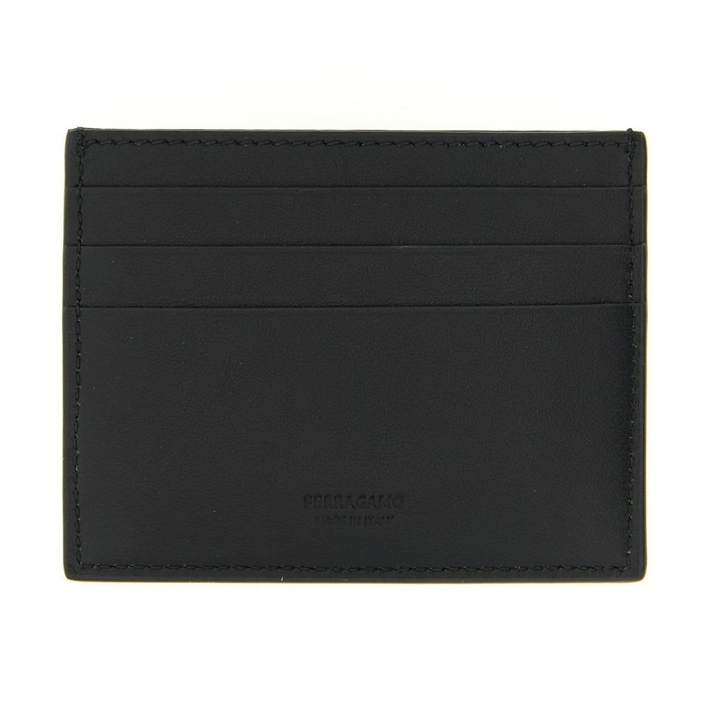 Ferragamo Black Calfskin Cardholder