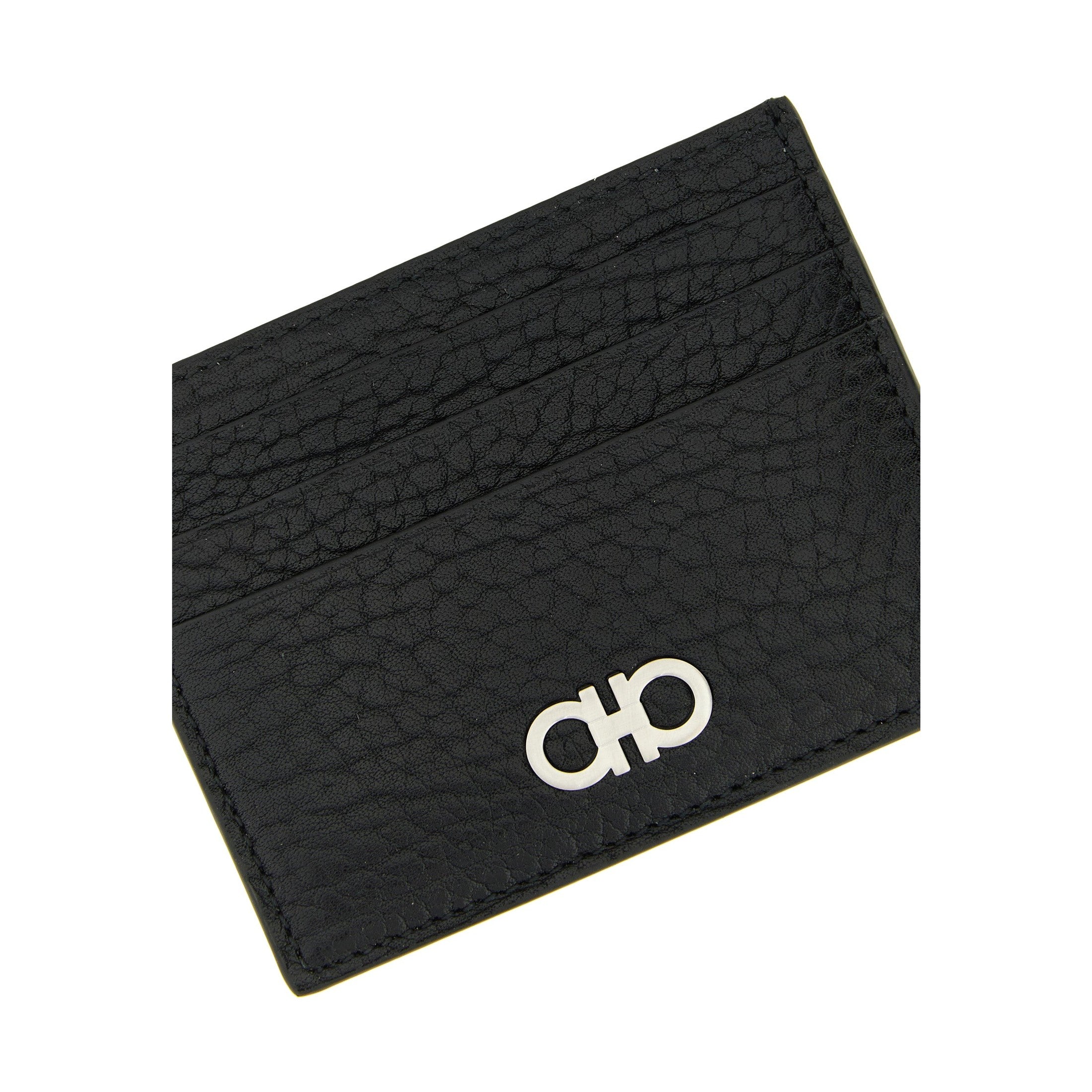 Ferragamo Black Calfskin Cardholder