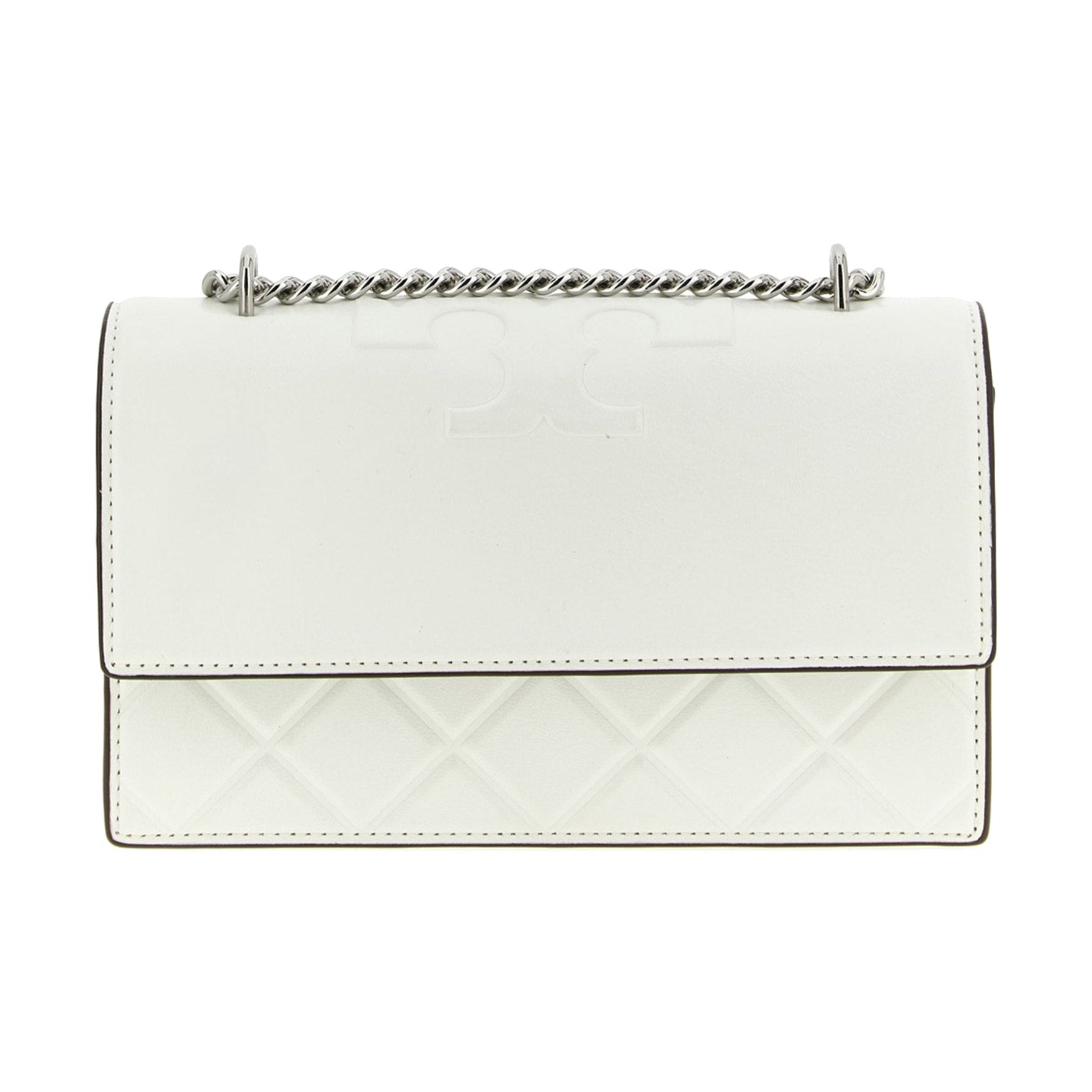 Tory Burch White Goatskin Crossbody Bag