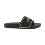 Versace Black Polyurethane Slides