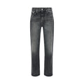 Versace Gray Cotton Straight-Leg Jeans