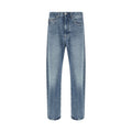 Versace Blue Cotton Straight-Leg Jeans