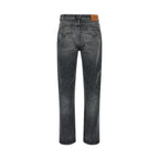 Versace Gray Cotton Straight-Leg Jeans