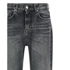 Versace Gray Cotton Straight-Leg Jeans