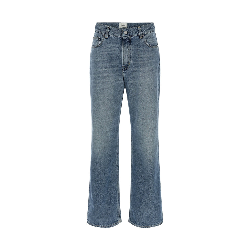 Haikure Blue Cotton Straight-Leg Jeans