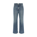 Haikure Blue Cotton Straight-Leg Jeans