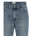 Haikure Blue Cotton Straight-Leg Jeans