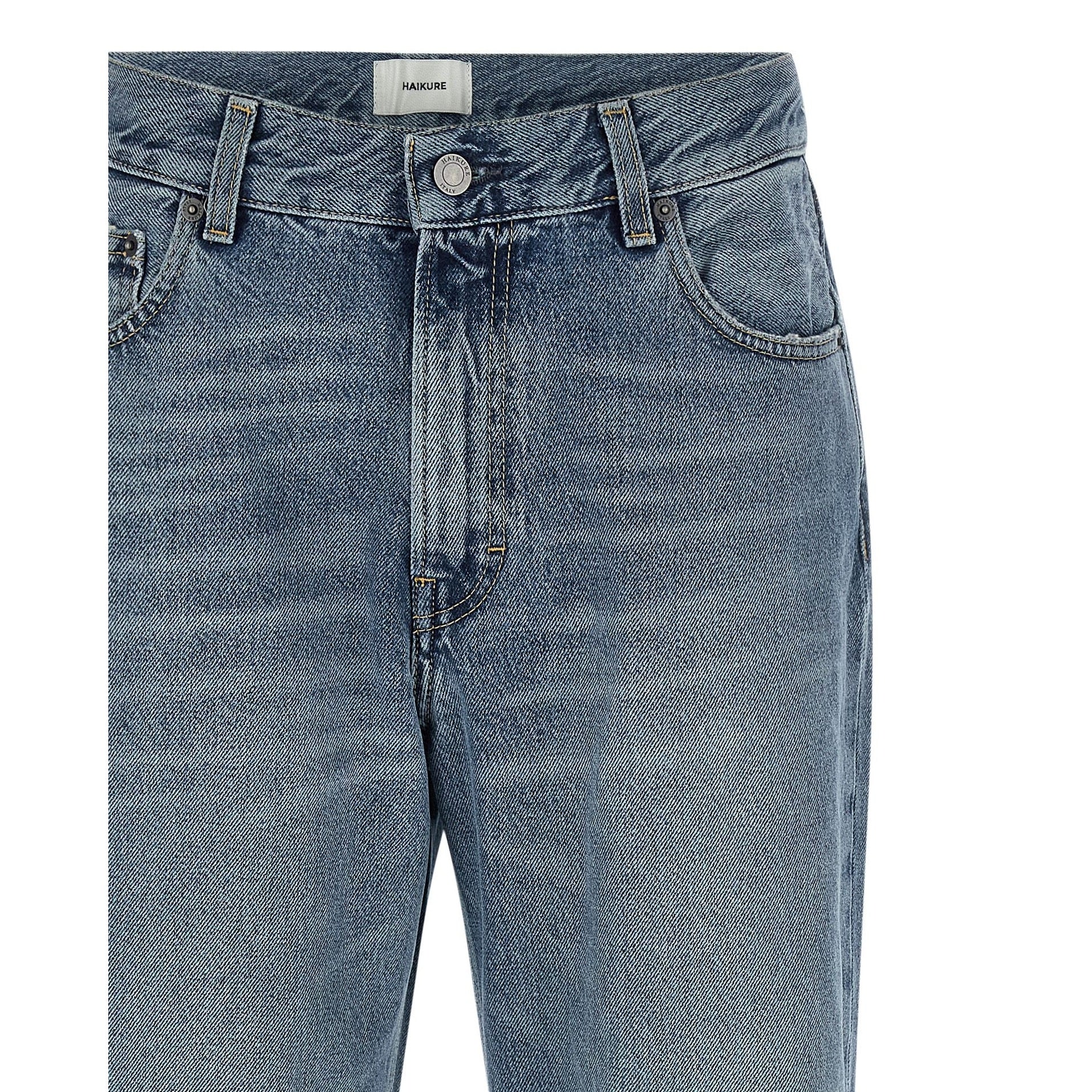 Haikure Blue Cotton Straight-Leg Jeans