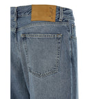 Haikure Blue Cotton Straight-Leg Jeans