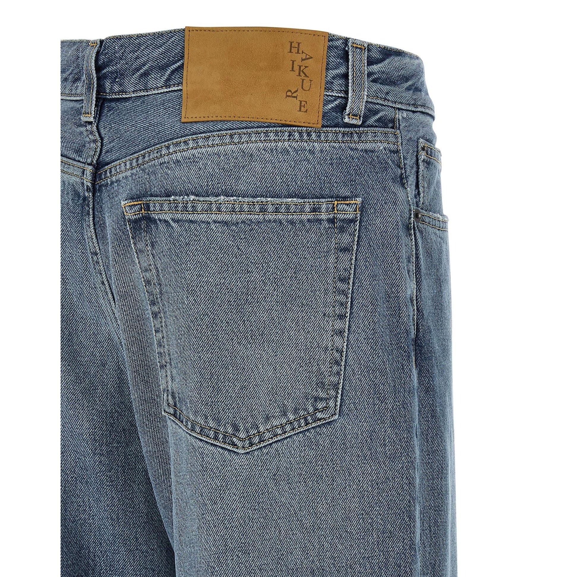 Haikure Blue Cotton Straight-Leg Jeans