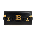 Balmain Black Calfskin Clutch Bag