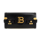 Balmain Black Calfskin Clutch Bag