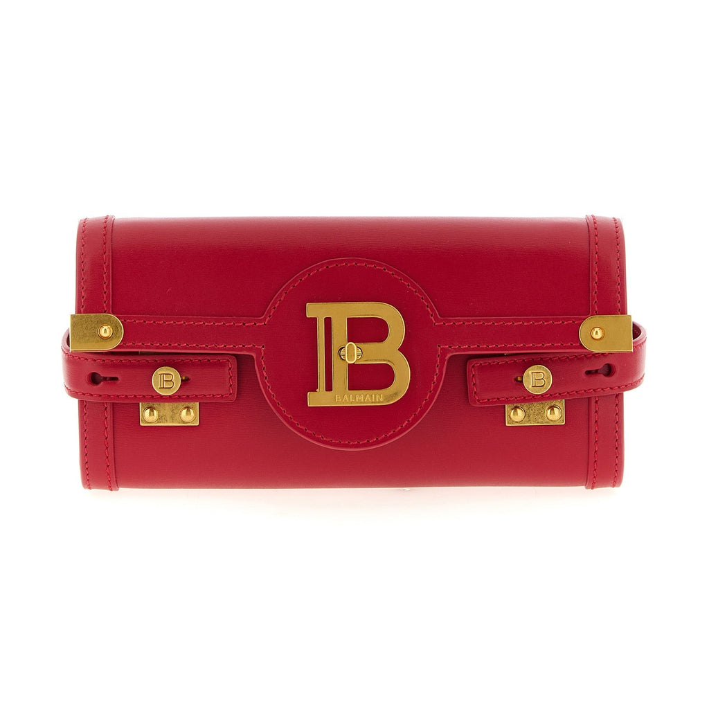 Balmain Fuchsia Calfskin Clutch Bag