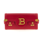Balmain Fuchsia Calfskin Clutch Bag