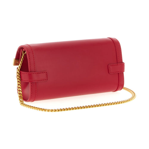 Balmain Fuchsia Calfskin Clutch Bag