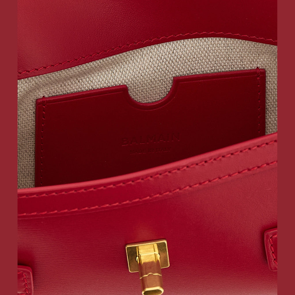Balmain Fuchsia Calfskin Clutch Bag