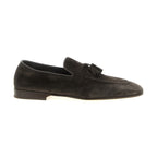 Brunello Cucinelli Gray Calfskin Slip-On Loafers