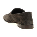 Brunello Cucinelli Gray Calfskin Slip-On Loafers