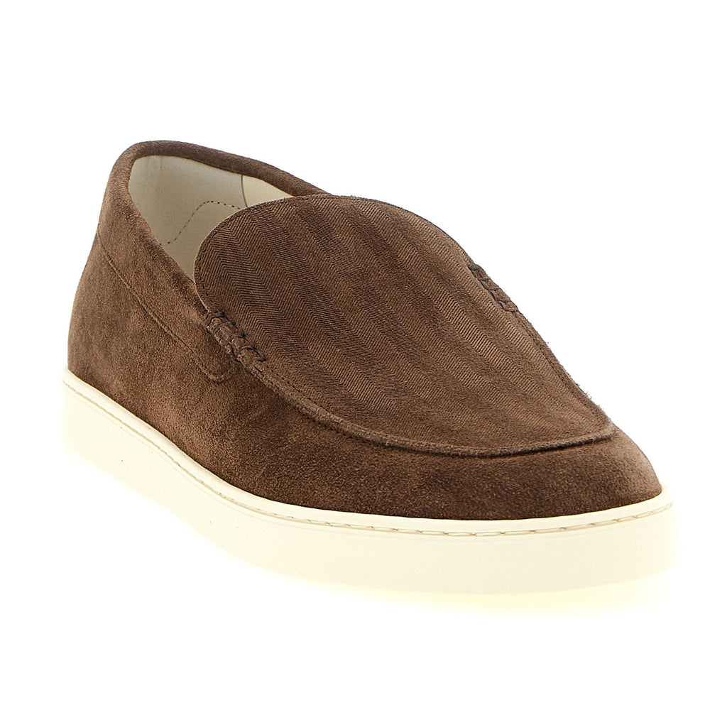 Brunello Cucinelli Brown Calfskin Slip-On Loafers