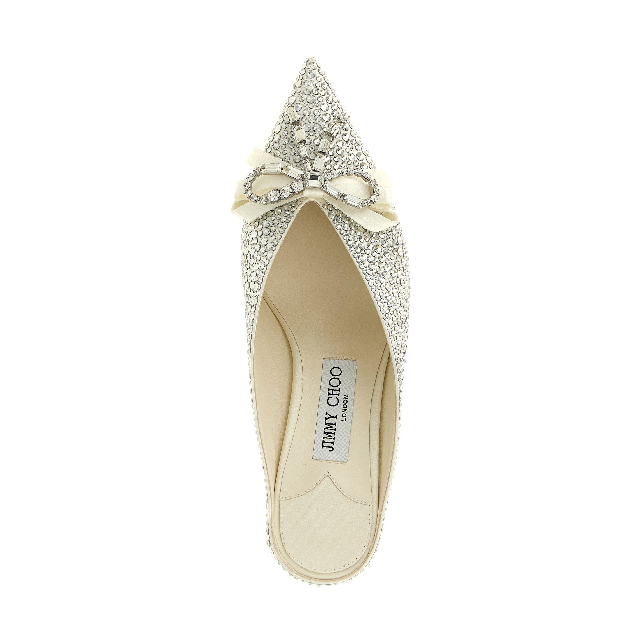 Jimmy Choo Silver Tencel Mid Heel Pumps